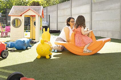 Espace extérieur en micro-crèche